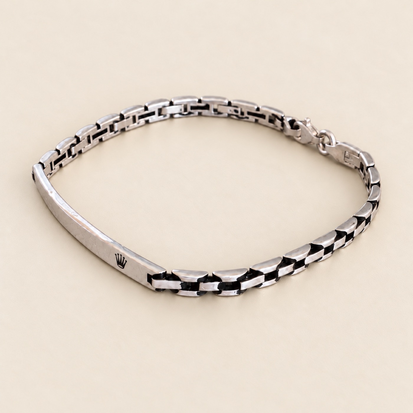 Silver watch-style bracelet